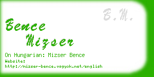 bence mizser business card